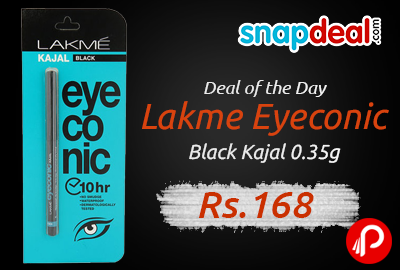 Lakme Eyeconic Black Kajal 0.35g at Rs.168 - Snapdeal