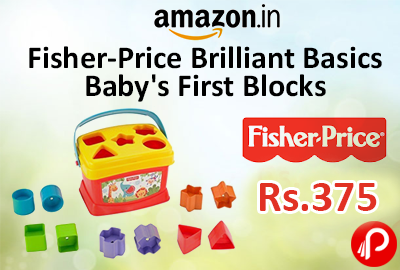 Fisher-Price Brilliant Basics Baby's First Blocks at Rs.375 - Amazon