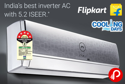 Inverter Split AC 1.5 Tons Godej 11% off at Rs.58990 - Flipkart