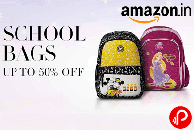 School Bags Upto 50% off - Amazon