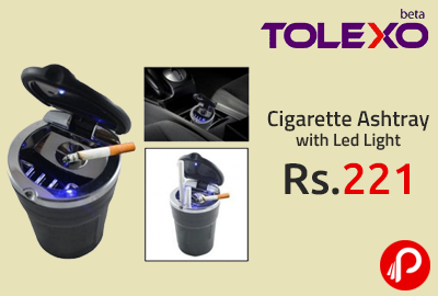 Cigarette Ashtray with Led Light at Rs.221 - Tolexo