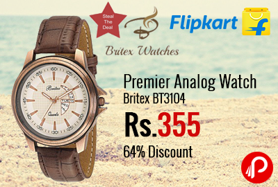Premier Analog Watch Britex BT3104 64% Discount at Rs.355 - Flipkart