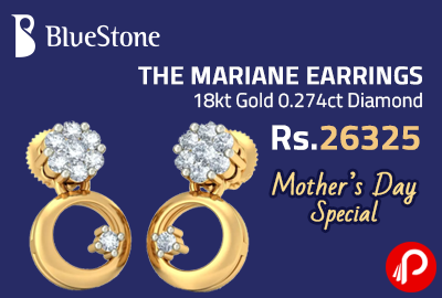 THE MARIANE EARRINGS 18kt Gold 0.274ct Diamond at Rs.26325 - Bluestone