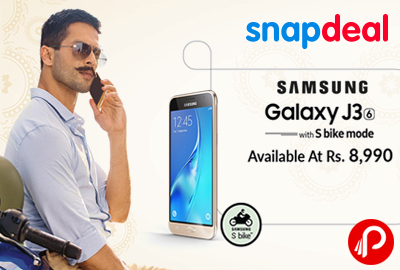 Samsung Galaxy J3 4G S Bike Mobile at Rs.8990 - Snapdeal