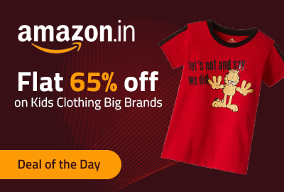 Get Flat 65% off on Kids Clothing Big Brands - Amazon