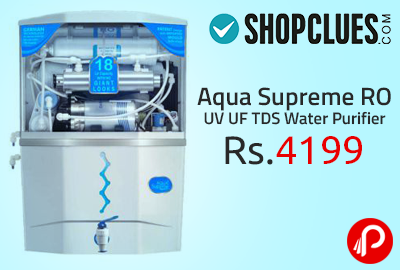 Aqua Supreme RO UV UF TDS Water Purifier at Rs.4199 - Shopclues
