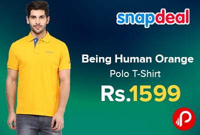 Being Human Orange Polo T-Shirt Just at Rs.1599 - Snapdeal