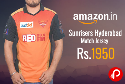 Sunrisers Hyderabad Match Jersey at Rs.1950 – Amazon