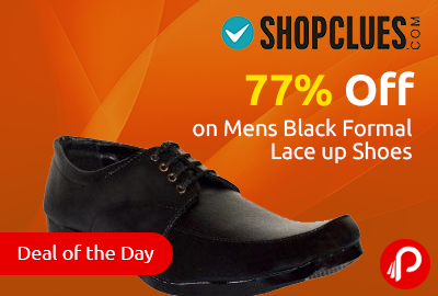 Get 77% off on Mens Black Formal Lace up Shoes at Rs.279 - Shopclues