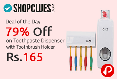 Get 79% off on Toothpaste Dispenser with Toothbrush Holder at Rs.165 - Shopclues
