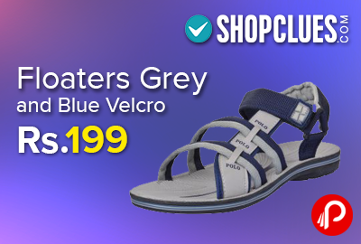 Floaters Grey and Blue Velcro at Rs.199 - Shopclues