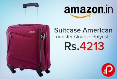 Suitcase American Tourister Quader Polyester Just Rs.4213 - Amazon