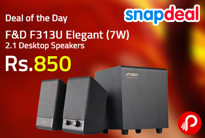 F&D F313U Elegant (7W) 2.1 Desktop Speakers at Rs.850 - Snapdeal