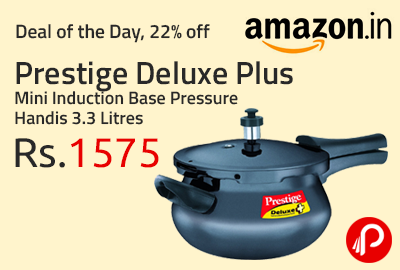 Prestige Deluxe Plus Mini Induction Base Pressure Handis 3.3 Litres at Rs.1575 - Amazon