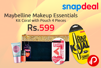 Maybelline Makeup Essentials Kit Coral with Pouch 4 Pieces at Rs.599 - Snapdeal