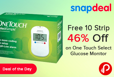 Get 46% off on One Touch Select Glucose Monitor at Rs.716 - Snapdeal
