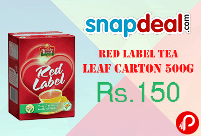 Red Label Tea Leaf Carton 500g at Rs.150 | 21% off - Snapdeal
