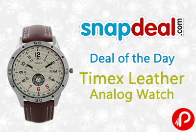 Get 48% off on Timex Leather Analog Watch at Rs.1098 - Snapdeal