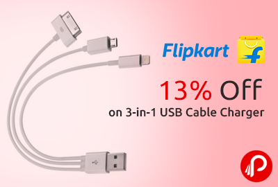 3-in-1 USB Cable Charger at Rs.250 - Flipkart