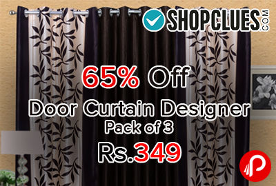 Get 65% off on Designer Door Curtain Pack of 3 - Shopclues