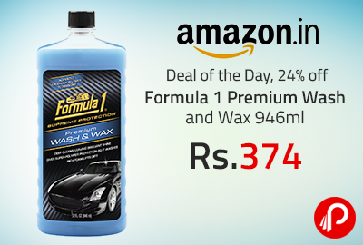 Formula 1 Premium Wash and Wax 946ml at Rs.374 - Amazon