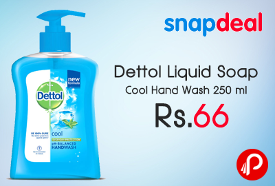 Dettol Liquid Soap Cool Hand Wash 250 ml at Rs.66 - Snapdeal