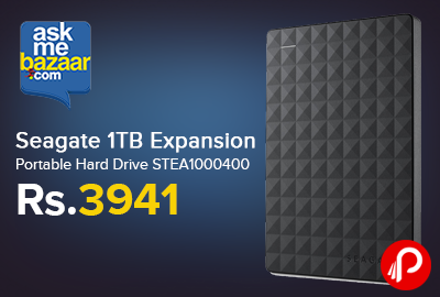 Seagate 1TB Expansion Portable Hard Drive STEA1000400 just Rs.3941 - AskMeBazaar