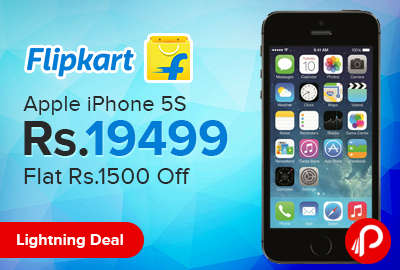 Get Flat Rs.1500 off on Apple iPhone 5S Mobile Just Rs.19499 - Flipkart