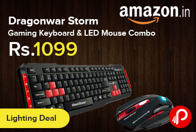 Dragonwar Storm Gaming Keyboard & LED Mouse Combo Just at Rs.1099 - Amazon