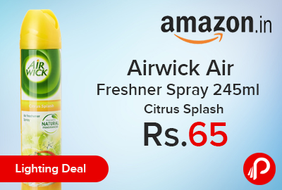 Airwick Air Freshner Spray 245ml Citrus Splash just at Rs.65 - Amazon