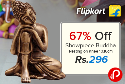 Showpiece Buddha Resting on Knee 10.16cm just at Rs.296 - Flipkart