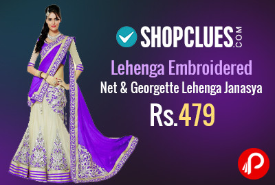 Lehenga Embroidered Net & Georgette Just at Rs.479 - Shopclues
