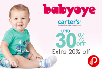 Carter's Apparel Upto 30% Off + Extra ​20% Off ​- BabyOye