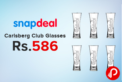 Carlsberg Club Glasses just at Rs.586 - Snapdeal