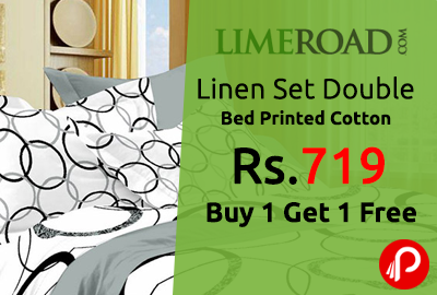 Linen Set Double Bed Printed Cotton Just Rs.719 | Buy 1 Get 1 Free - LimeRoad