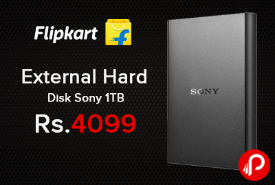 External Hard Disk Sony 1TB at Rs.4099 - Flipkart