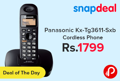 Panasonic Kx-Tg3611-Sxb Cordless Phone just Rs.1799 - Snapdeal