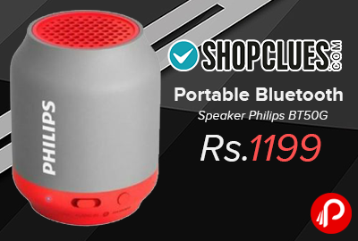 Portable Bluetooth Speaker Philips BT50G just at Rs.1199 - Shopclues