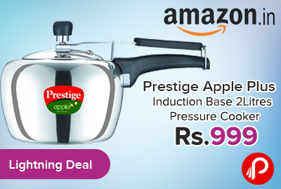 Pressure Cooker Prestige Apple Plus Induction Base 2Litres just Rs.999 - Amazon