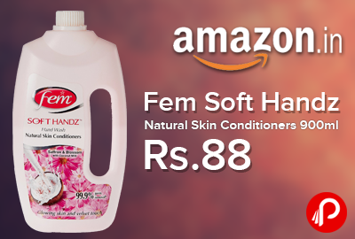 Fem Soft Handz Natural Skin Conditioners 900ml at Rs.88 - Amazon