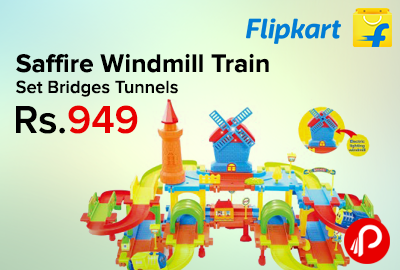 Saffire Windmill Train Set Bridges Tunnels just at Rs.949 - Flipkart
