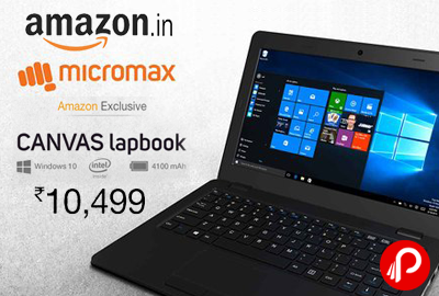 Lapbook Micromax Canvas Just at Rs.10499 - Amazon