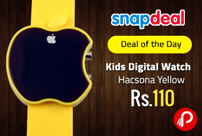 Kids Digital Watch Hacsona Yellow just at Rs.110 - Snapdeal