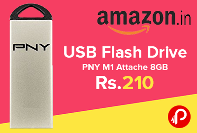 USB Flash Drive PNY M1 Attache 8GB just at Rs.210 - Amazon