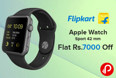 Apple Watch Sport 42 mm Flat Rs.7000 off - Flipkart
