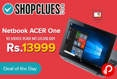 Netbook ACER One 10 S1002-15XR NT.G53SI.001 at Rs.13999 - Shopclues