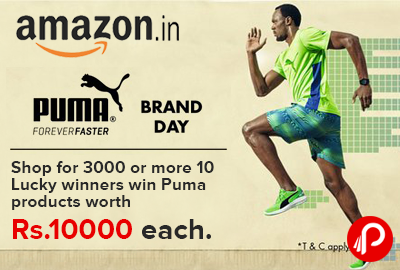 PUMA Brands Day | Shop for 3000 wins Puma products worth Rs.10000 - Amazon