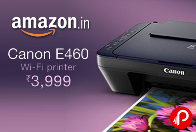 Canon E460 WiFi Printer Just Rs.3999 - Amazon