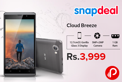 Intex Cloud Breeze Mobile (8GB, Grey) Just at Rs. 3,999 - Snapdeal