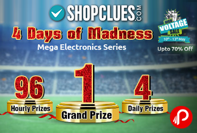 High Voltage Sale : Upto 70% off Electronics 4 Days of Madness - Shopclues